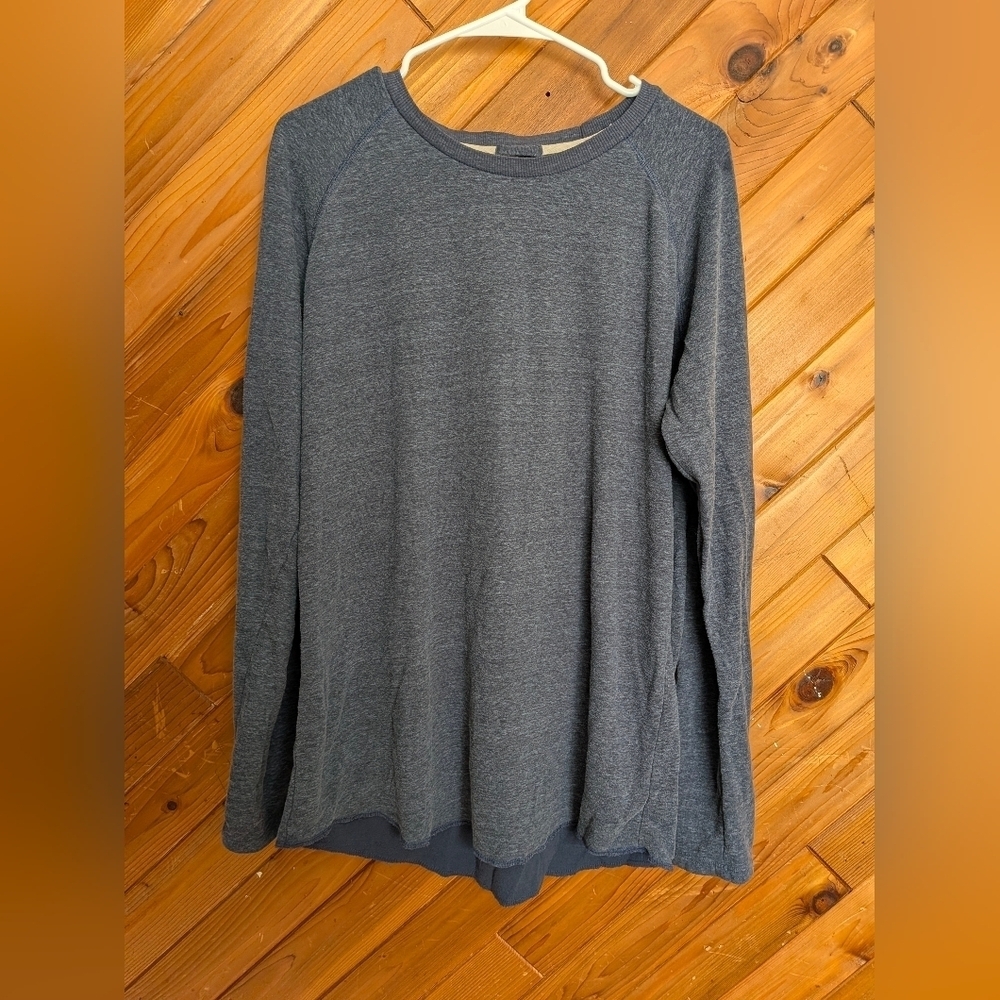 Marine Layer Navy Long Sleeve Shirt Size Larger